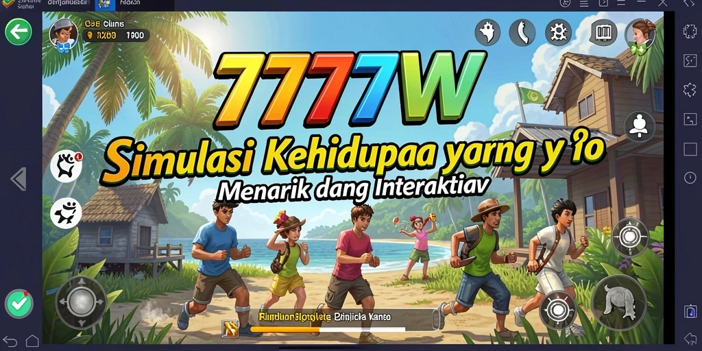 Gameplay <strong>7777W</strong> menampilkan karakter yang berinteraksi dalam dunia simulasi yang menawan.