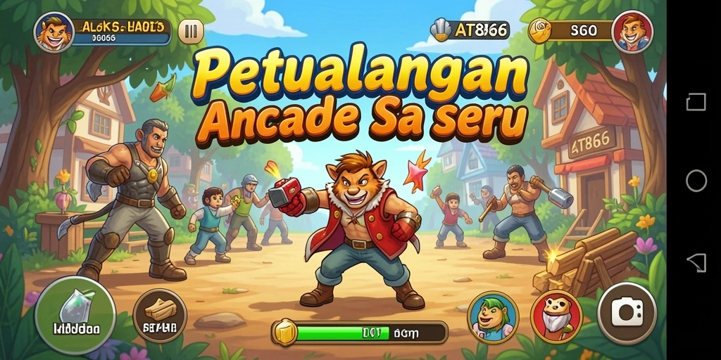 Tampilan utama AT866 dengan aksi gameplay Arcade yang menegangkan.