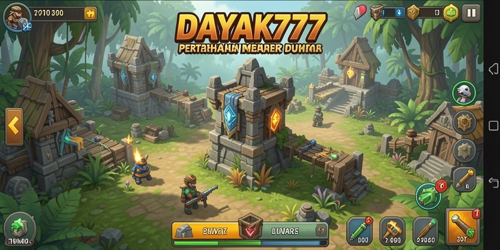 Tampilan gameplay menarik dari DAYAK777 menunjukkan strategi pertahanan yang mendebarkan.