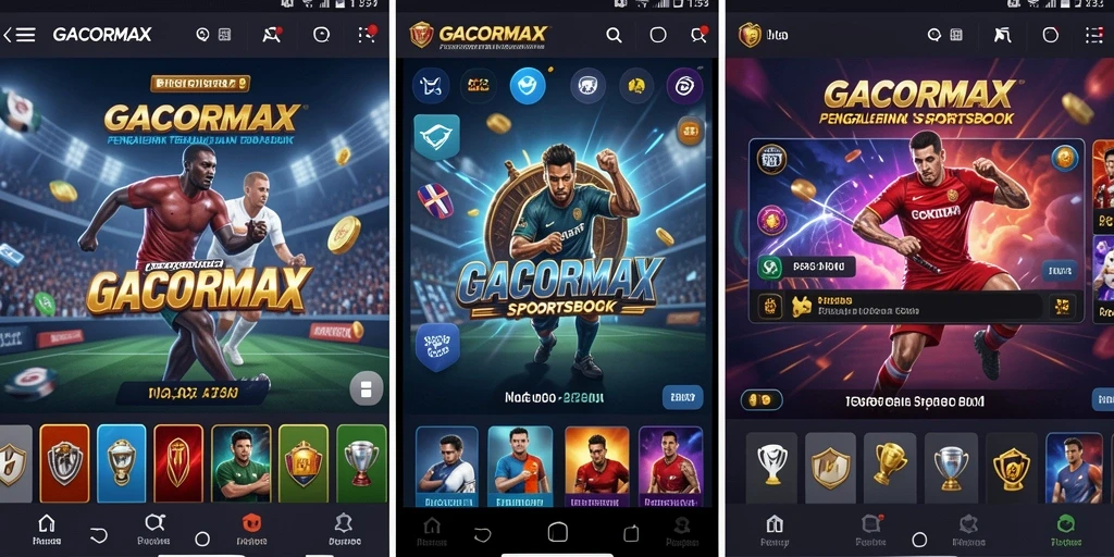 Tampilan antarmuka GACORMAX yang menampilkan berbagai opsi taruhan olahraga.