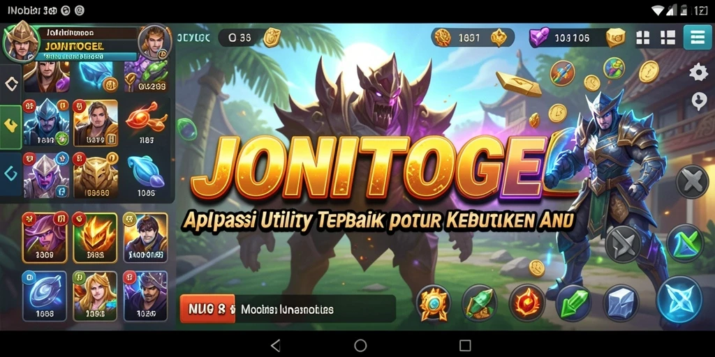 Tampilan antarmuka utama JONITOGEL yang ramah pengguna dan intuitif.