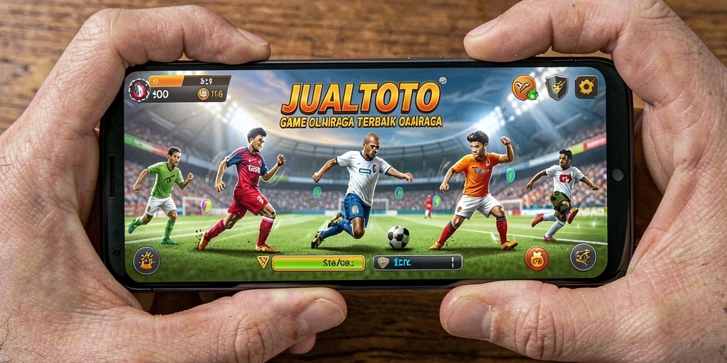 Screenshot gameplay JUALTOTO menampilkan pertandingan olahraga yang seru.