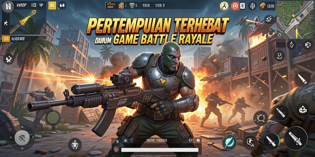 Tampilan gameplay KKRP yang intens dan menegangkan dalam pertempuran Battle Royale.