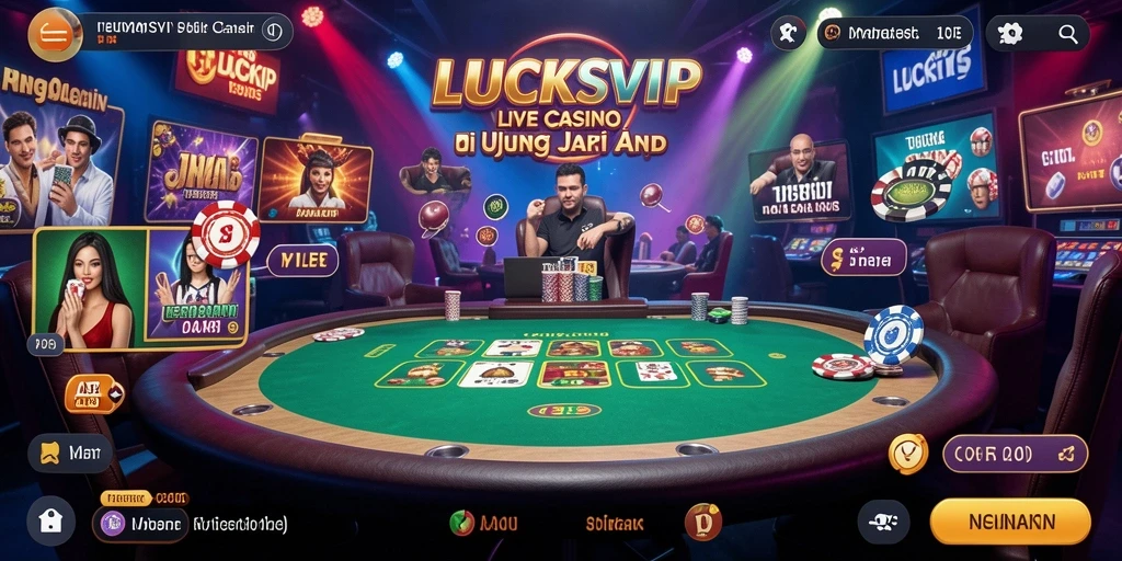 Tampilan gameplay LUCKSVIP yang seru dan interaktif dalam Live Casino.