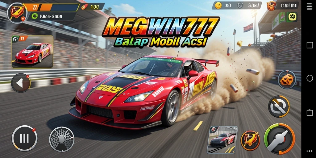 Gameplay balap mobil yang seru dan mendebarkan di MEGAWIN777.