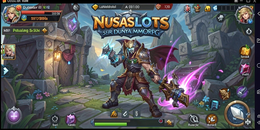 Tampilan gameplay NUSASLOTS yang menegangkan dalam dunia MMORPG.