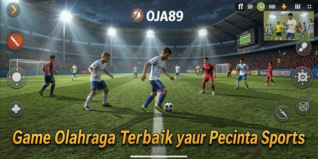 Tampilan gameplay mendebarkan dari OJA89 saat berbagai olahraga dimainkan.