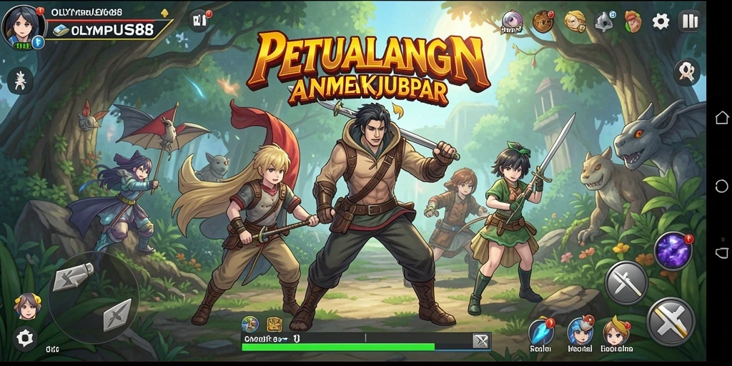 Tampilan gameplay OLYMPUS88 yang penuh aksi dan petualangan.