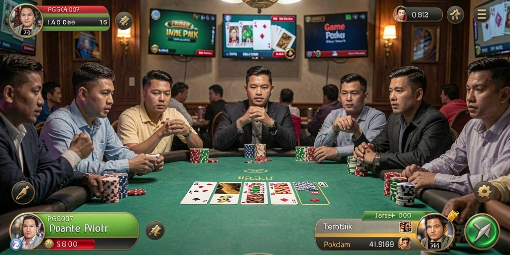 Tampilan menarik gameplay poker di PRG007.