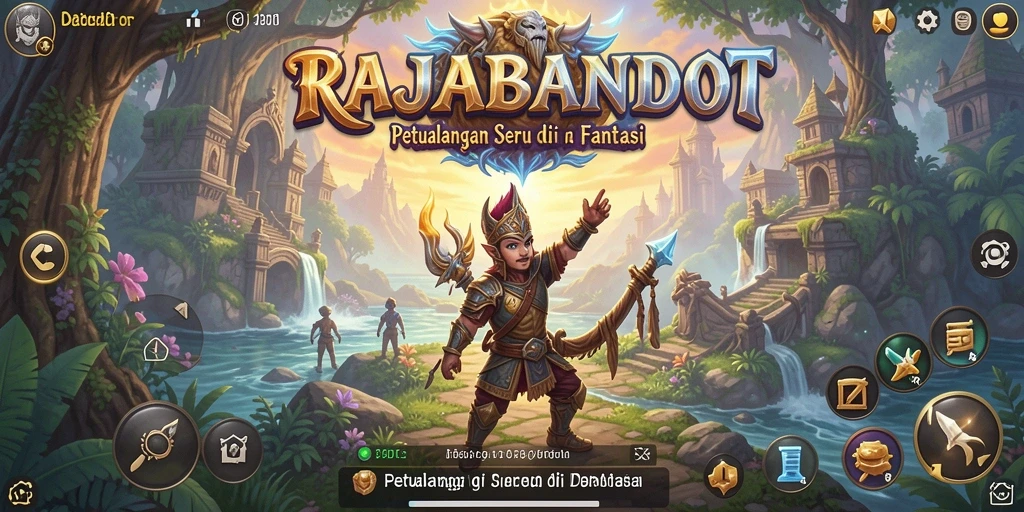 Tampilan gameplay menampilkan aksi seru di dunia fantasi RAJABANDOT.