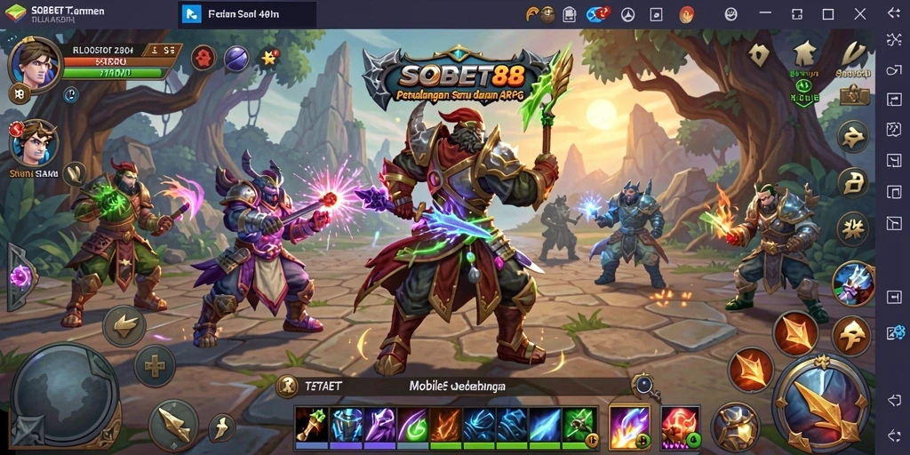 Tampilan menarik dari gameplay ARPG SOBET88 yang mendebarkan.