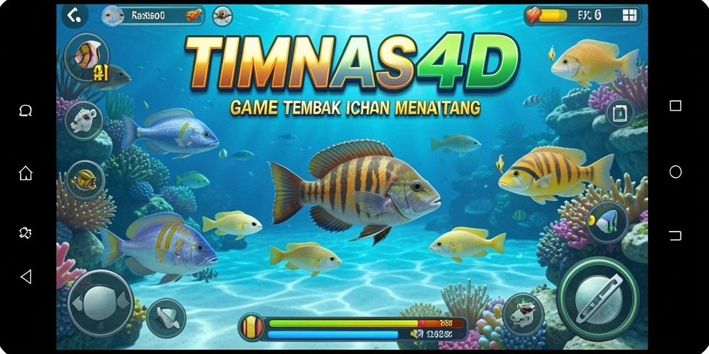 Tampilan gameplay menembak ikan yang menarik dan seru.
