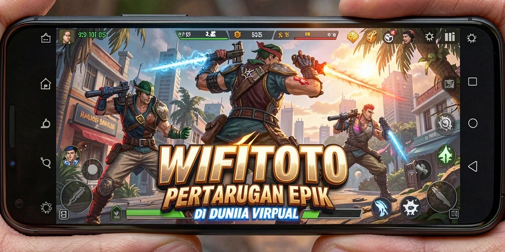 Tampilan gameplay seru saat pertarungan di WIFITOTO.