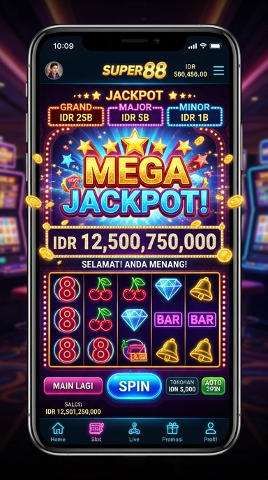 Menu kategori aplikasi yang beragam di super88.